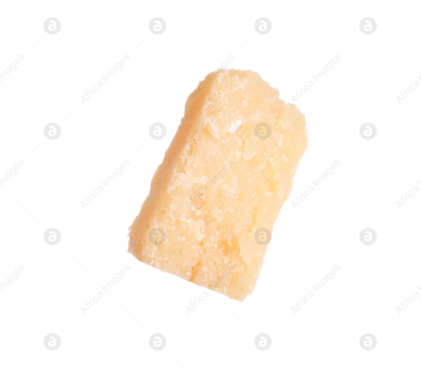 Photo of Piece of delicious parmesan cheese isolated on white