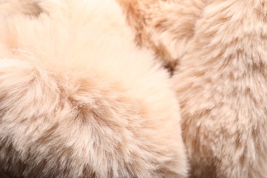 Photo of Texture of faux fur as background, closeup