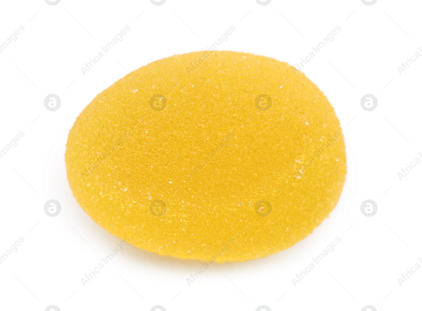 Photo of Bright delicious jelly candy on white background