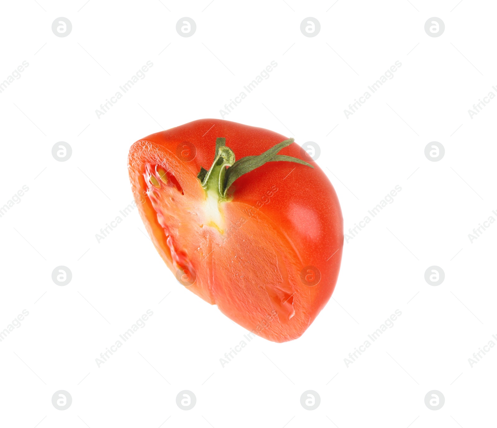 Photo of Half of fresh tomato isolated on white