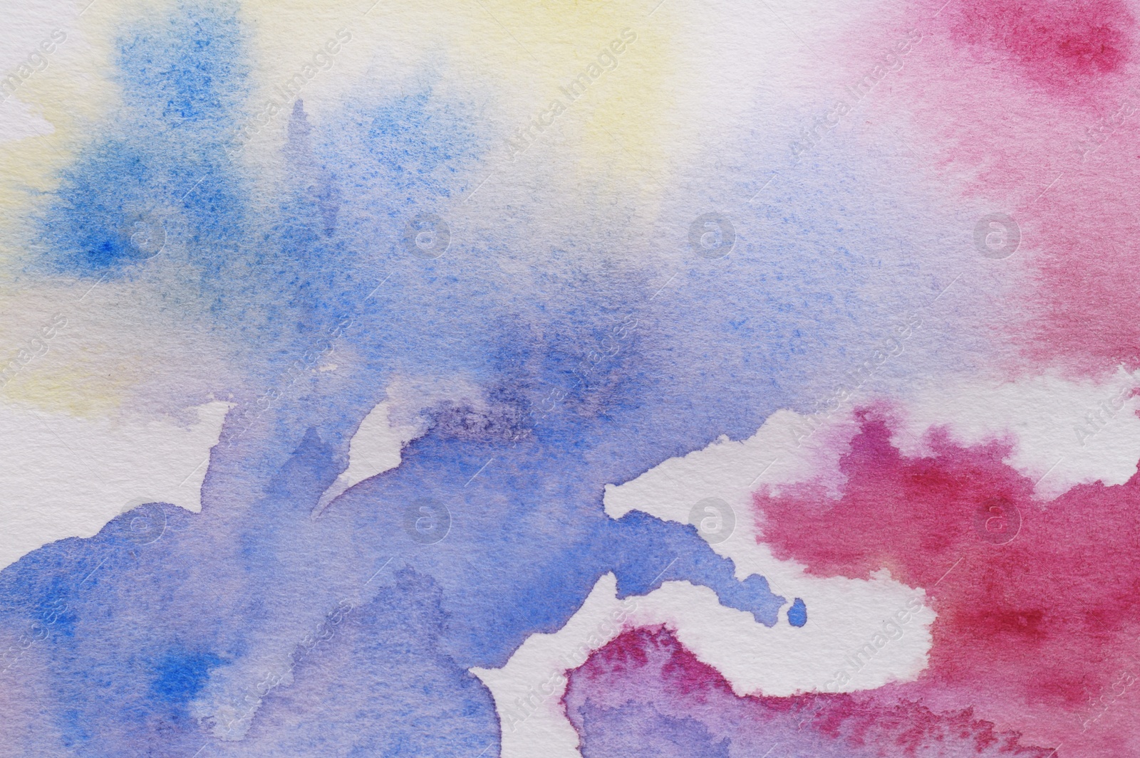 Photo of Abstract colorful watercolor painting as background, top view