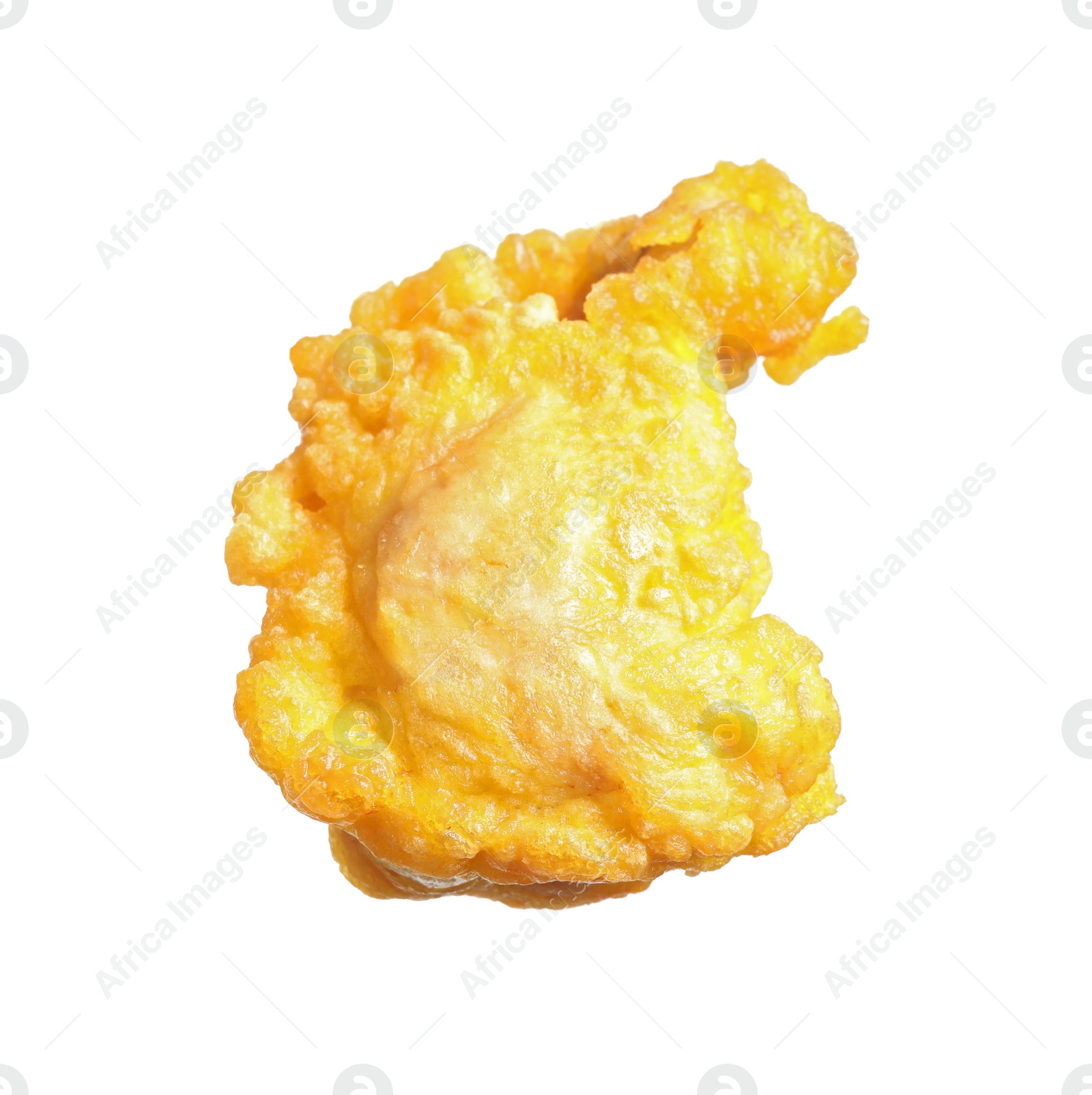 Photo of Tasty deep fried chicken piece isolated on white