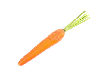 Photo of Fresh ripe juicy carrot isolated on white