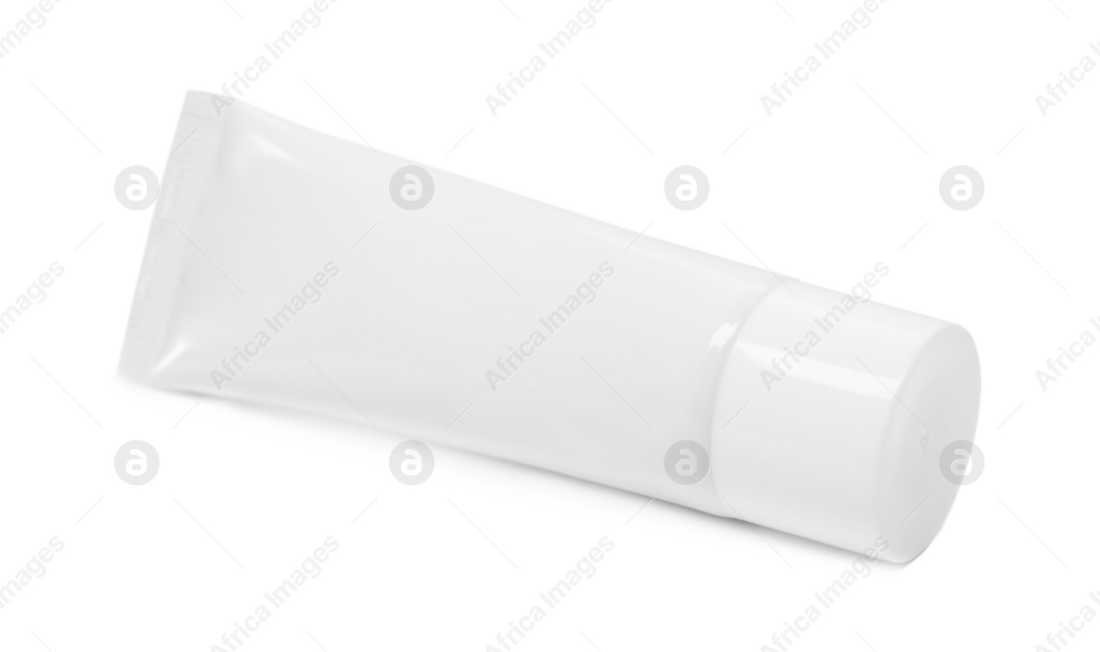 Photo of Blank tube of cosmetic product isolated on white