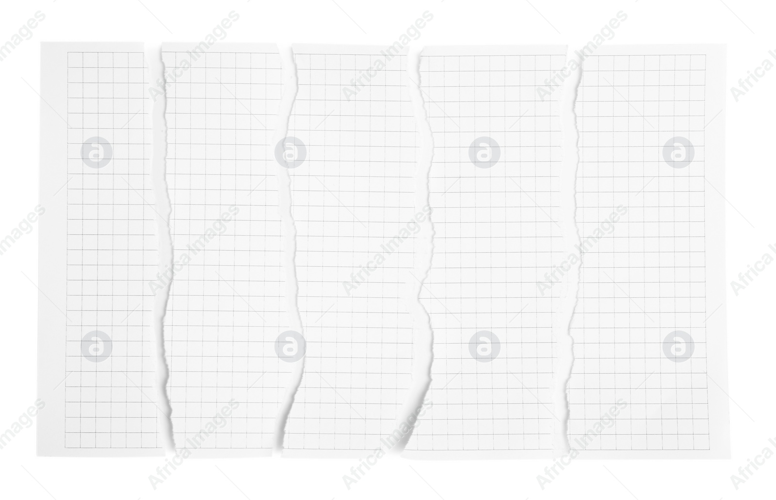 Photo of Torn paper isolated on white, top view. Space for text