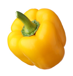 Raw yellow bell pepper isolated on white