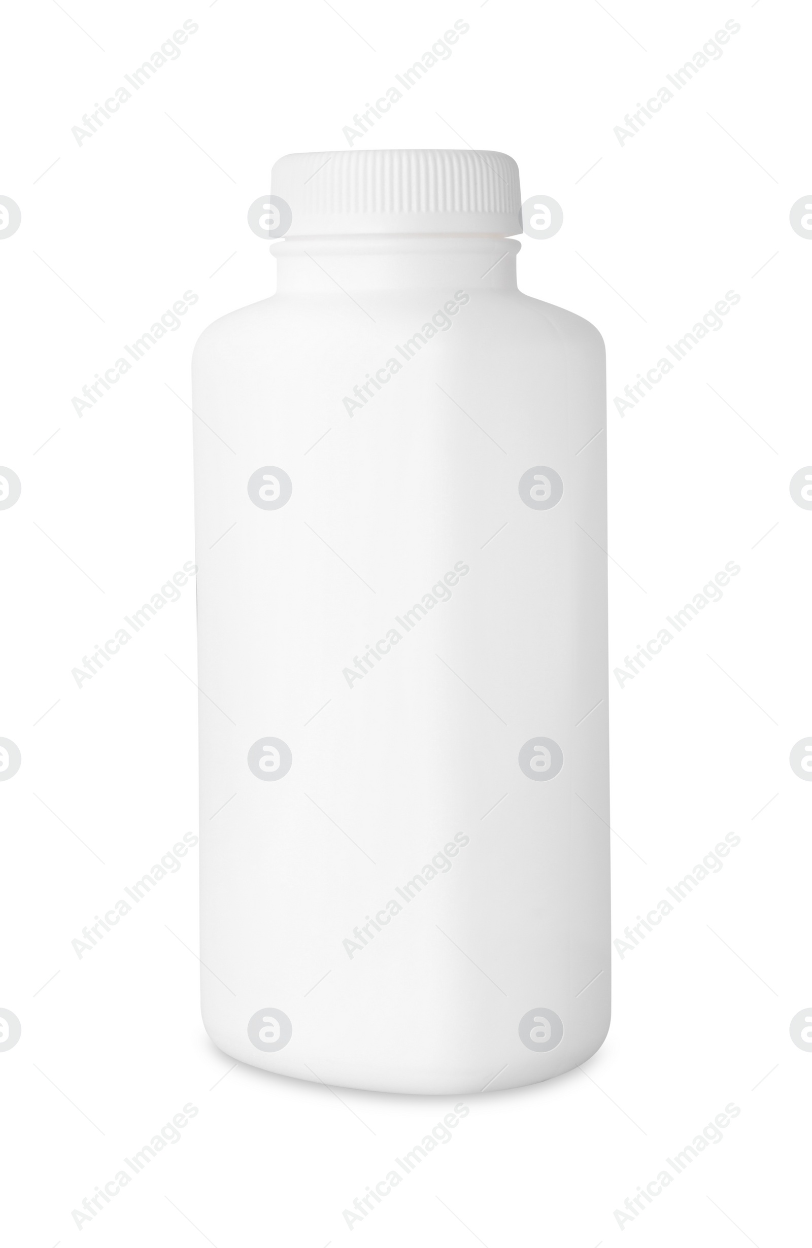 Photo of Blank bottle of baby powder isolated on white