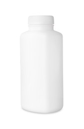 Photo of Blank bottle of baby powder isolated on white