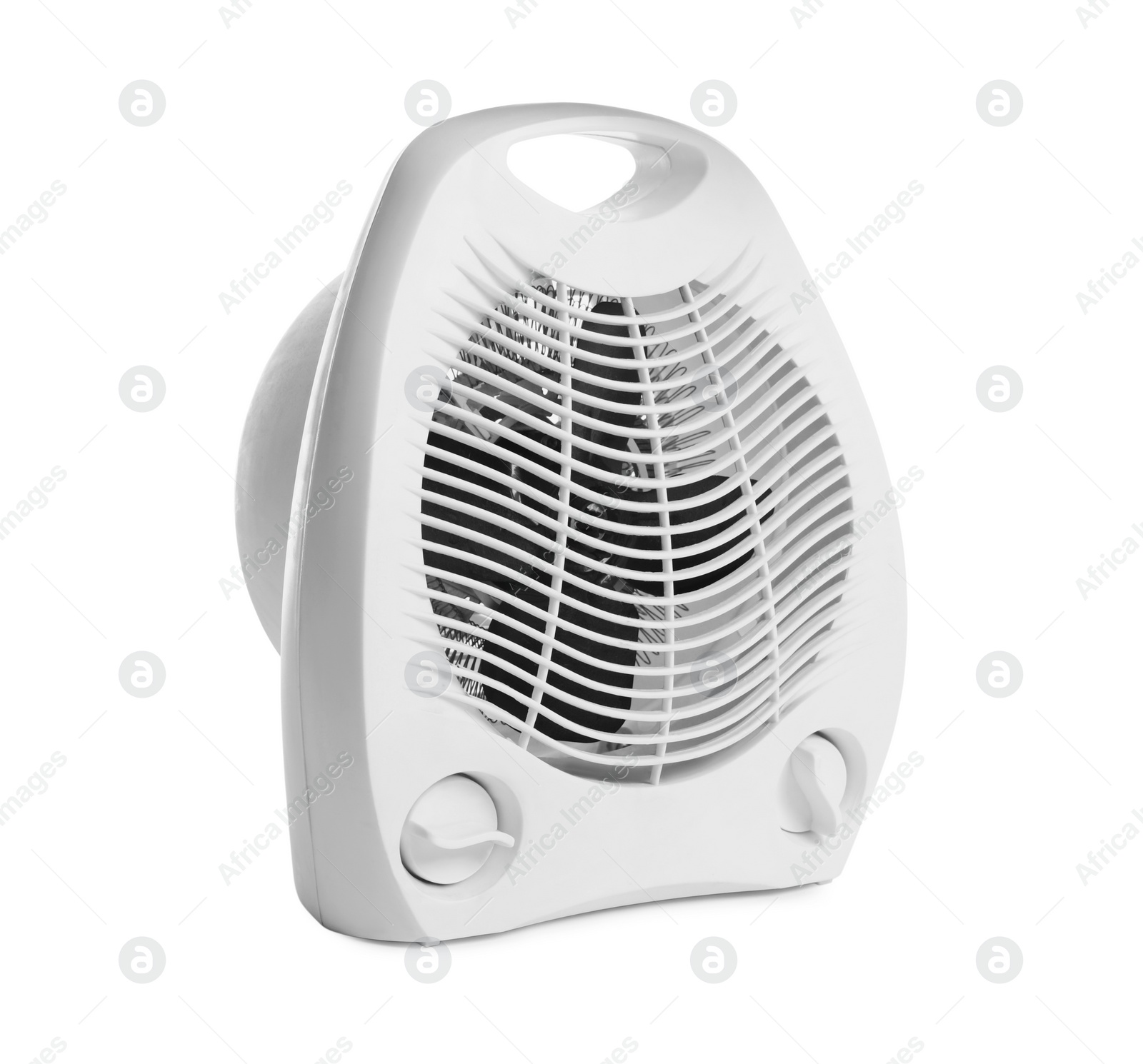 Photo of Modern electric fan heater isolated on white