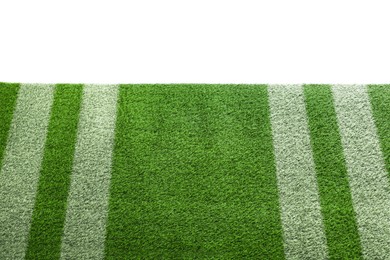 Image of Green grass with markings on white background