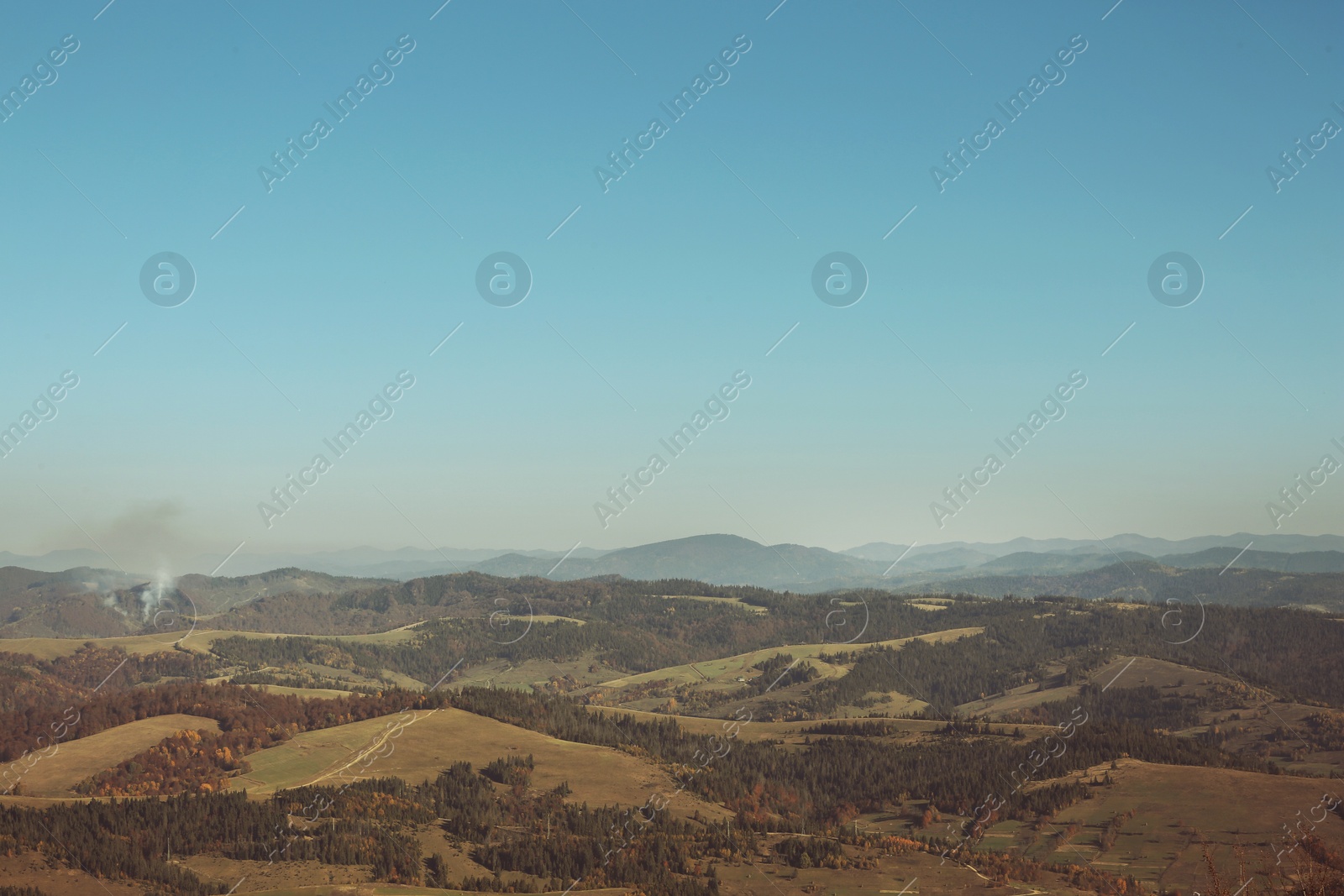 Photo of Amazing mountain landscape with blue sky on sunny day