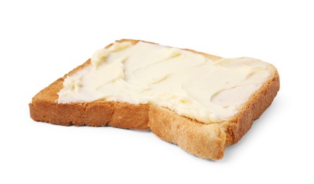 Photo of Fresh toast with butter isolated on white