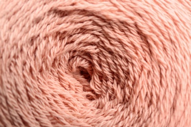 Photo of Clew of knitting threads as background, top view. Sewing stuff