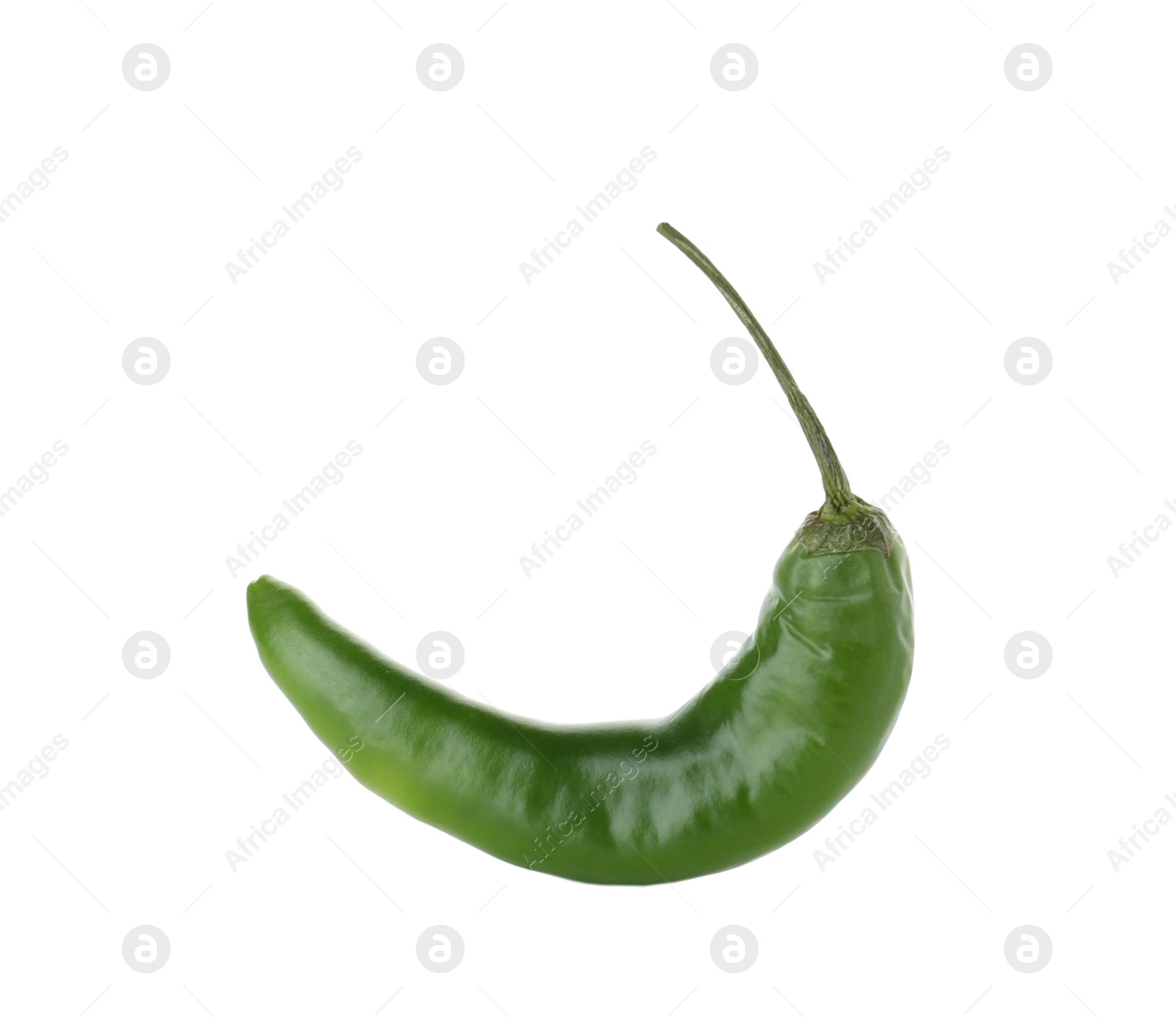 Photo of Ripe hot chili pepper on white background