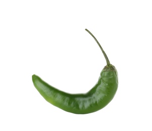 Ripe hot chili pepper on white background