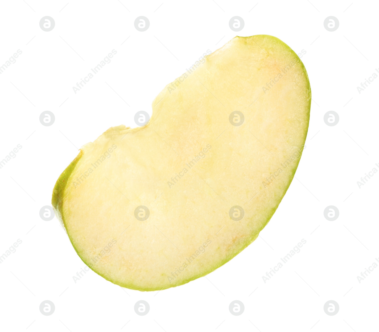 Photo of Slice of fresh apple on white background