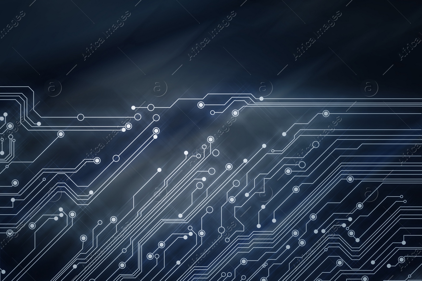 Illustration of Electronics and technology. Circuit board pattern illustration