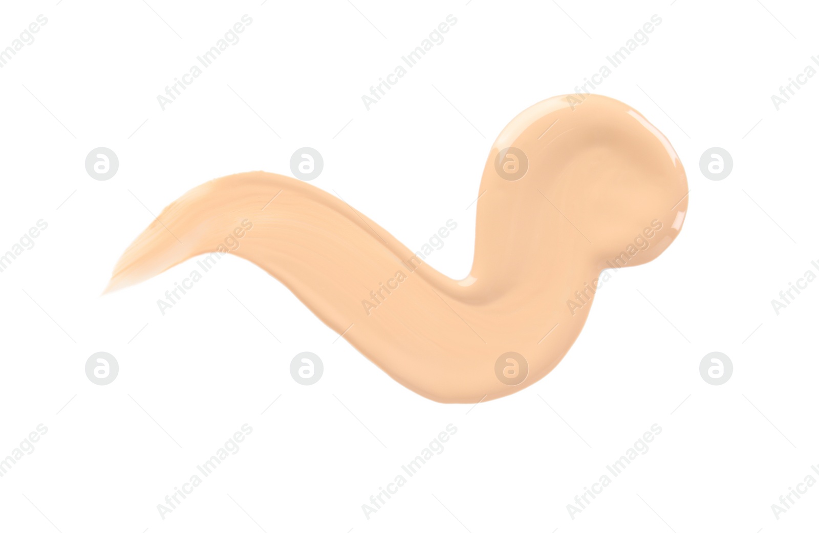 Photo of Sample of liquid foundation foundation on white background, top view