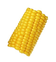 Piece of fresh corncob on white background