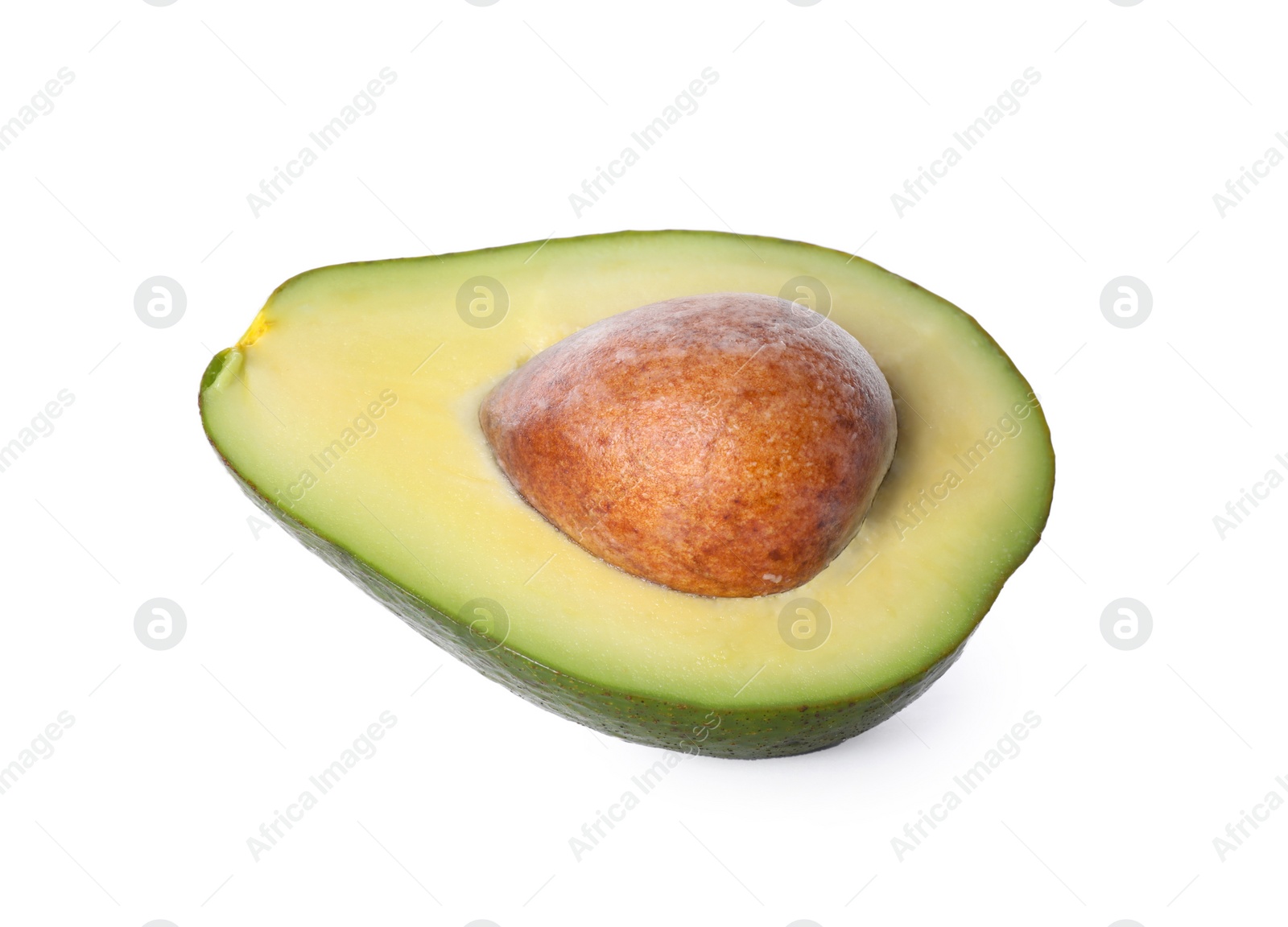 Photo of Half of ripe avocado isolated on white