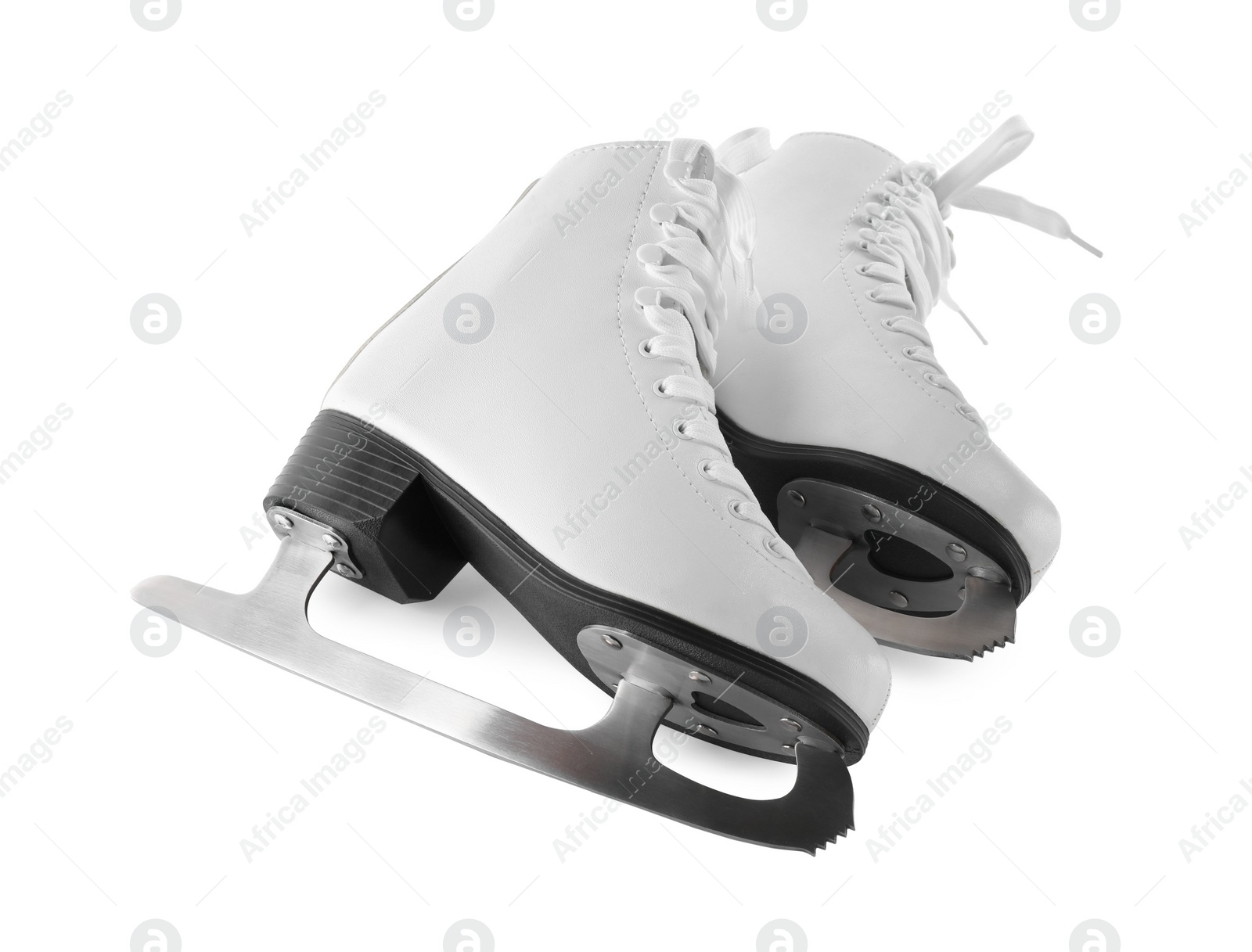 Photo of Pair of ice skates isolated on white