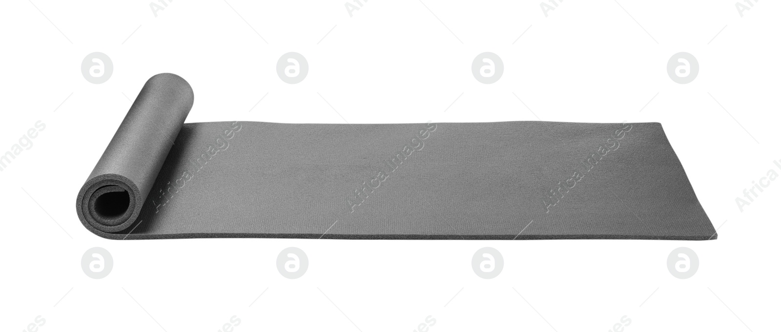 Photo of Soft grey camping mat isolated on white