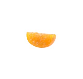 Piece of ripe orange physalis fruit isolated on white
