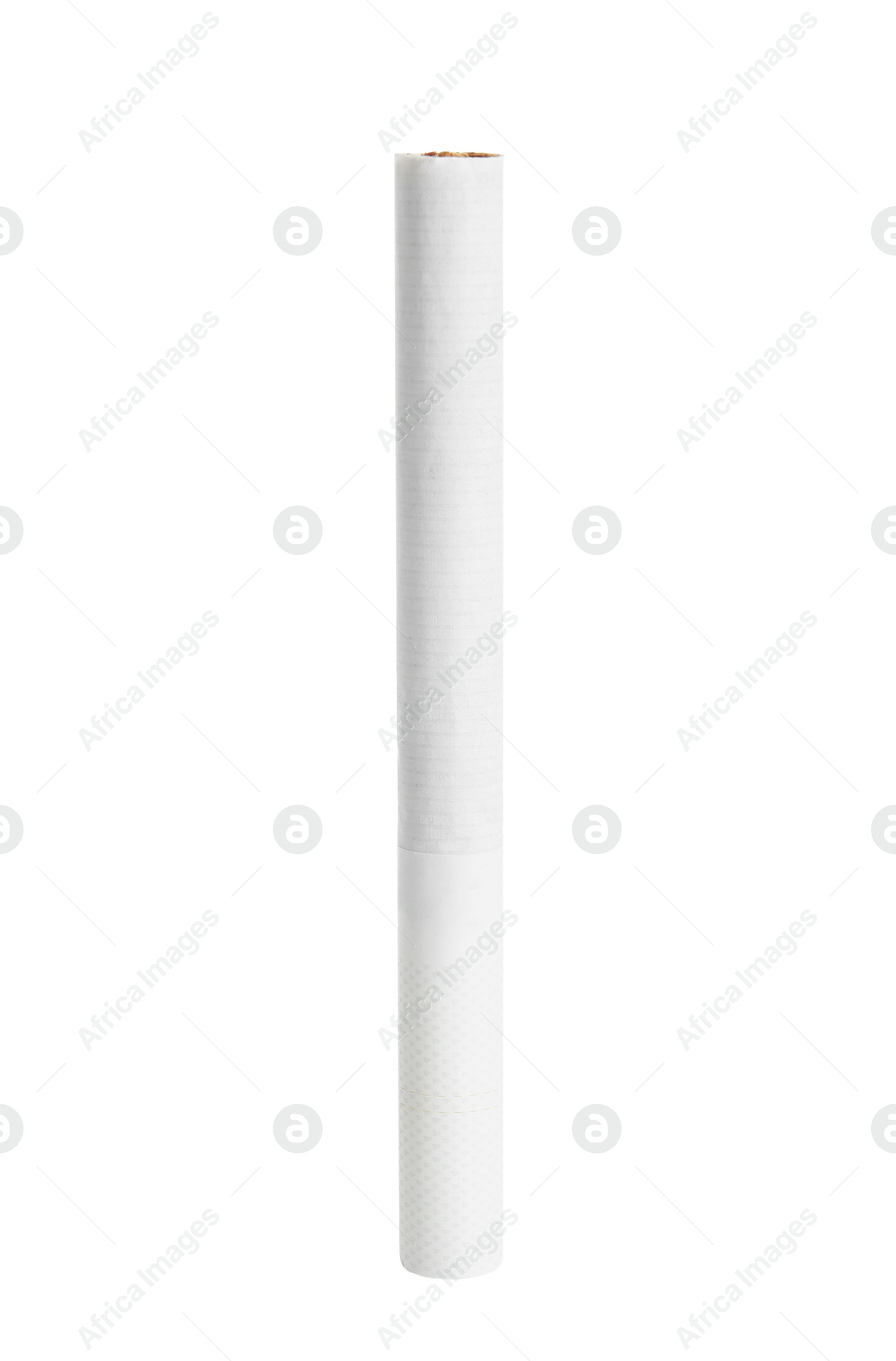 Photo of Cigarette with filter isolated on white. Bad habit