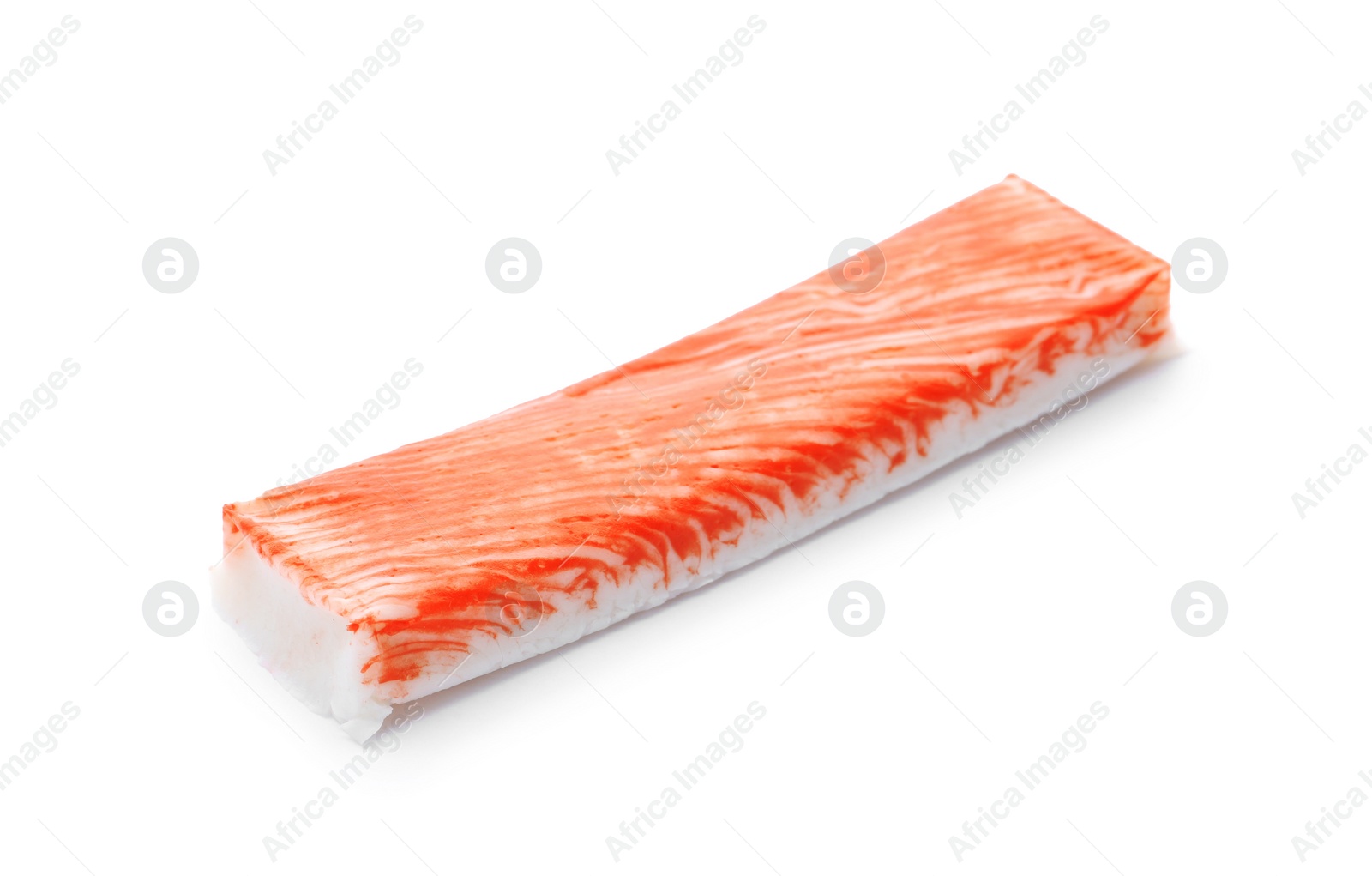 Photo of Delicious fresh crab stick isolated on white