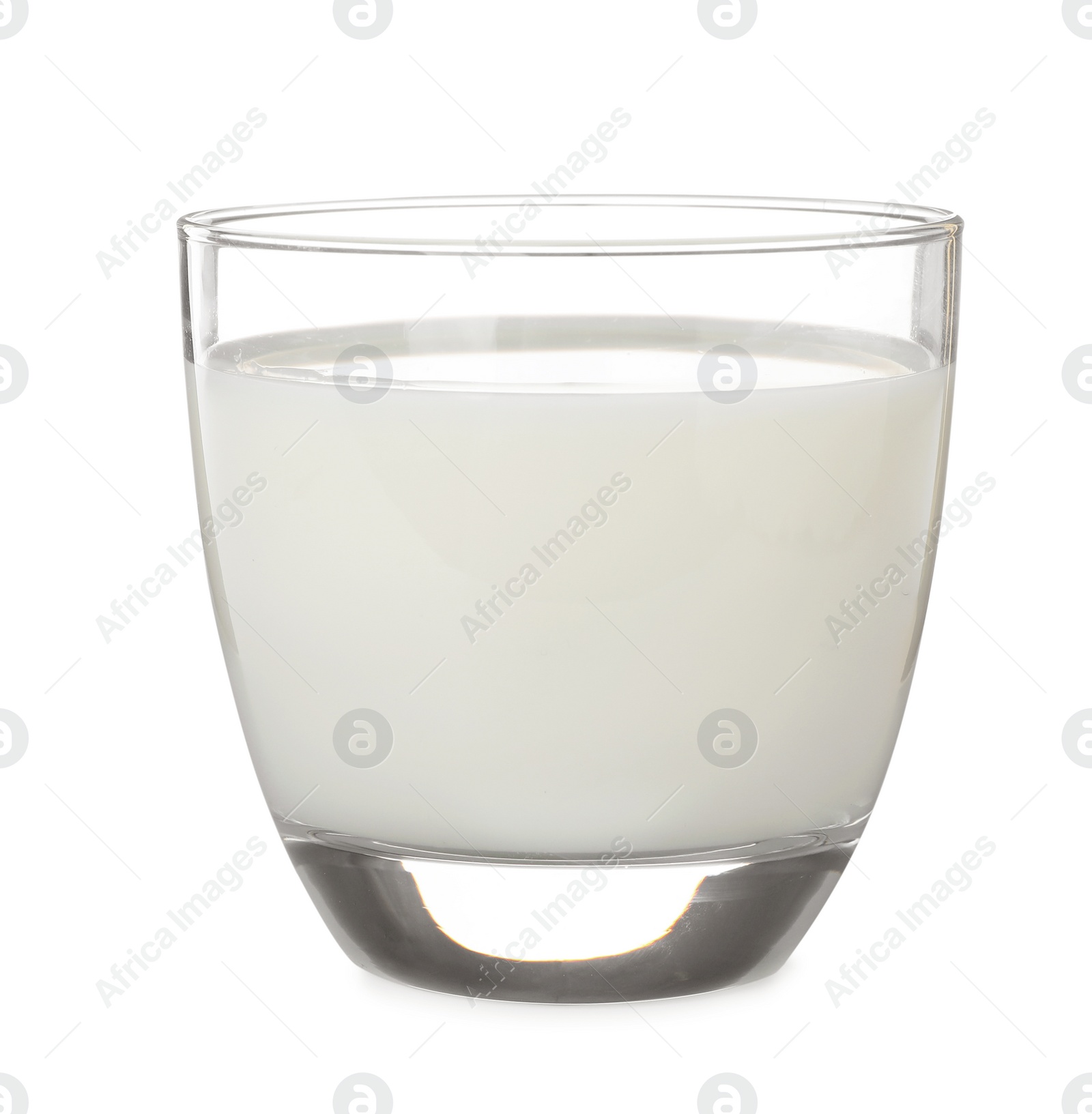 Photo of Glass with fresh milk isolated on white