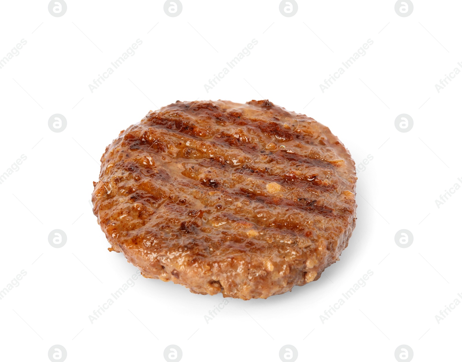 Photo of Grilled meat cutlet for burger isolated on white
