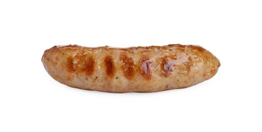 Tasty fresh grilled sausage isolated on white