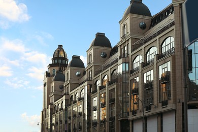 Photo of Beautiful view of modern building on sunny day