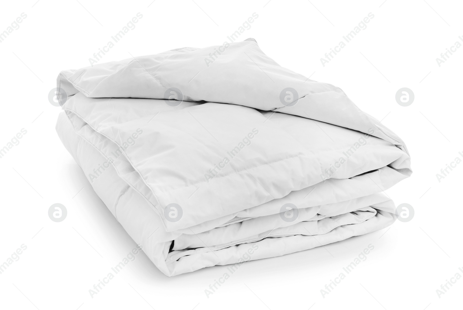 Photo of New soft folded blanket isolated on white