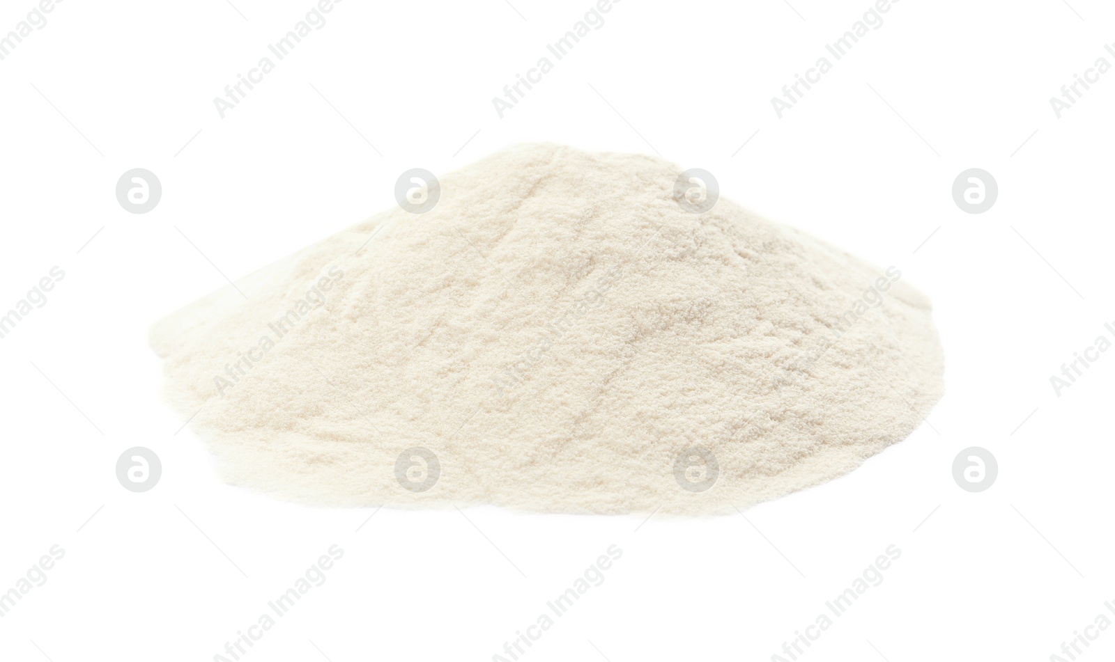 Photo of Pile of agar-agar powder isolated on white