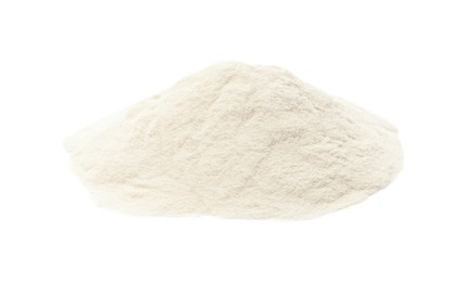 Photo of Pile of agar-agar powder isolated on white