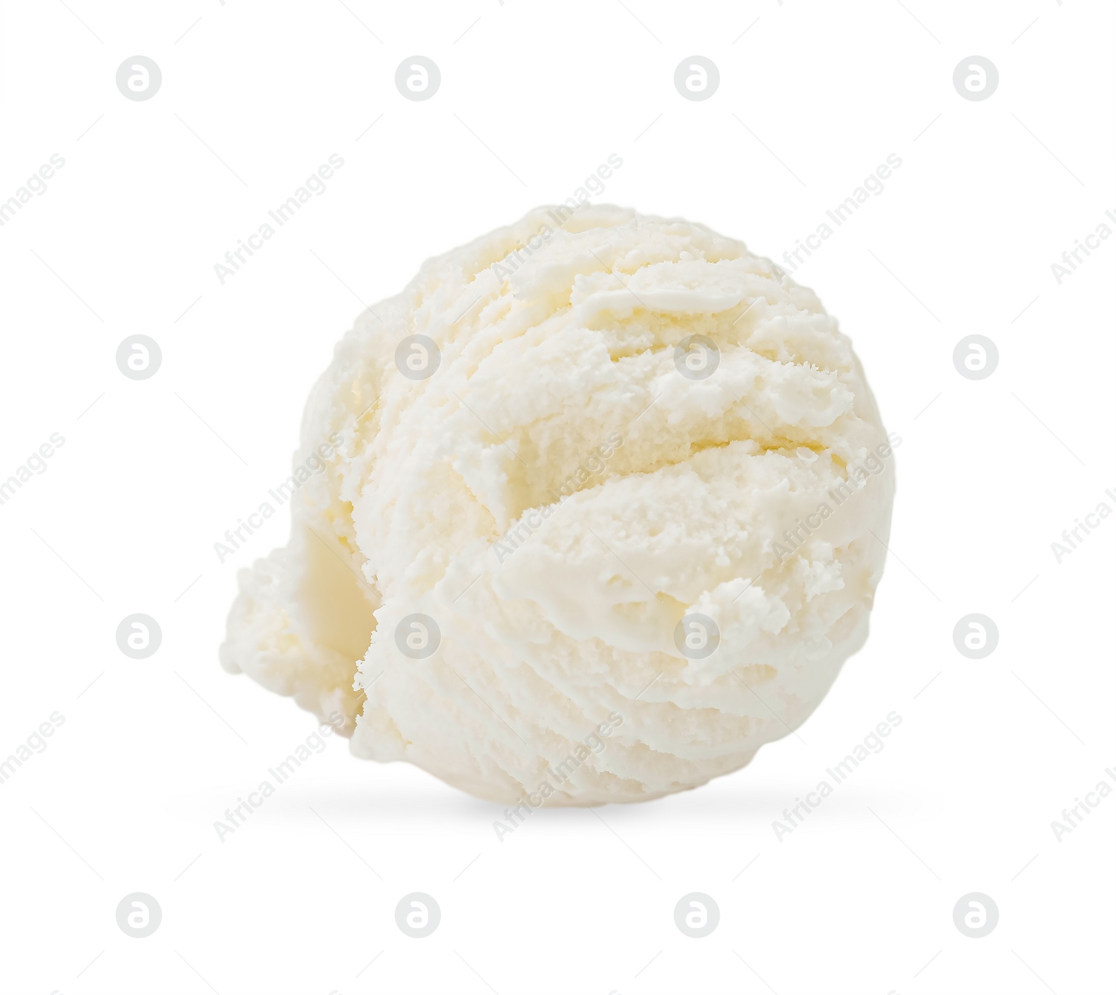 Photo of Scoop of tasty ice cream isolated on white