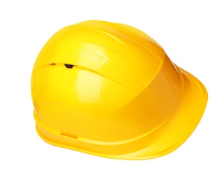 Safety hardhat isolated on white. Construction tool