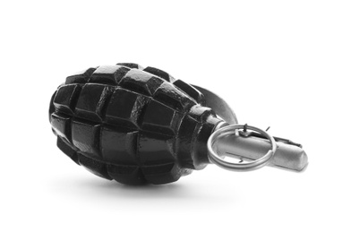 Photo of Hand grenade on white background