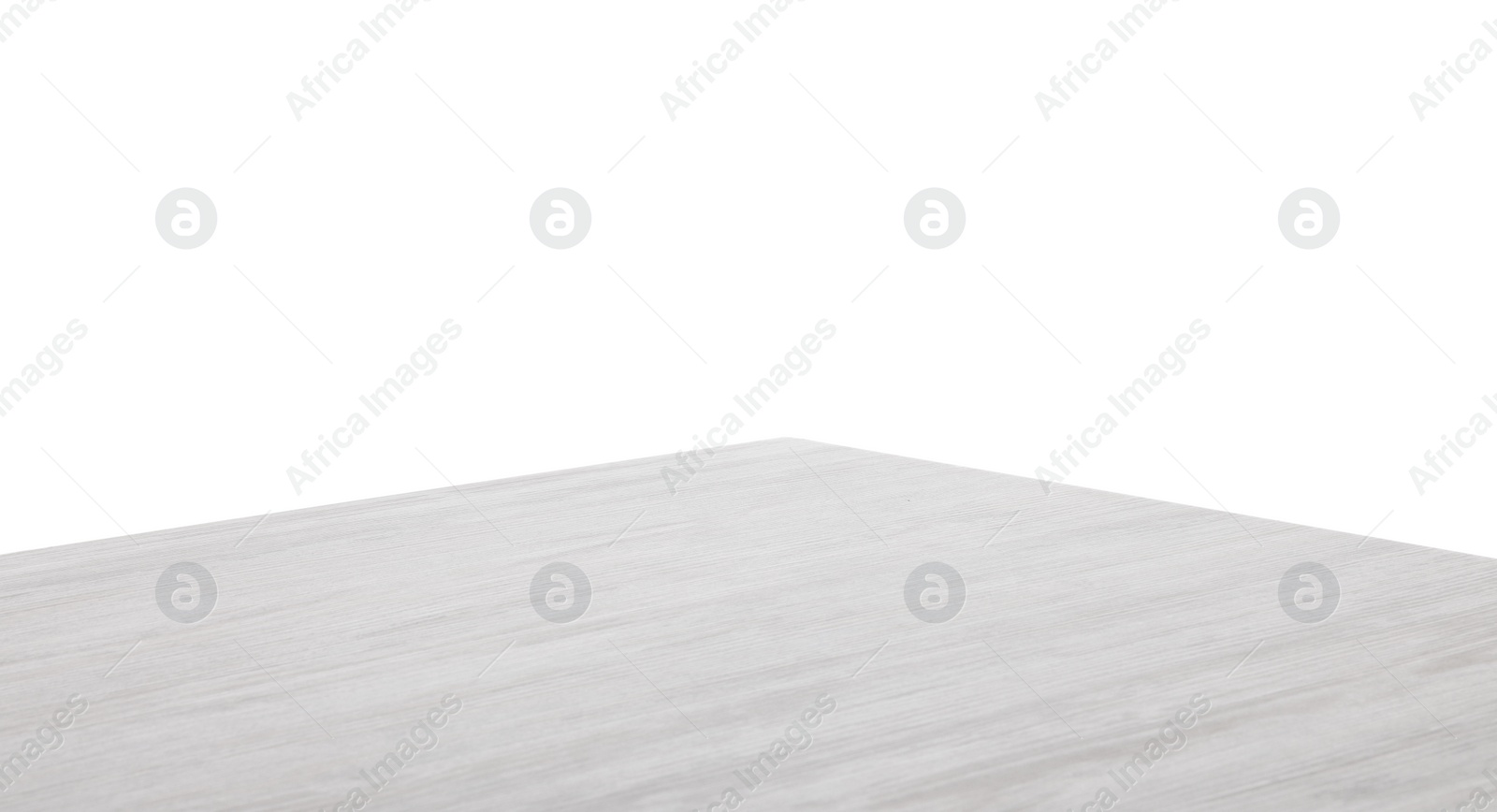 Photo of Empty light wooden table isolated on white