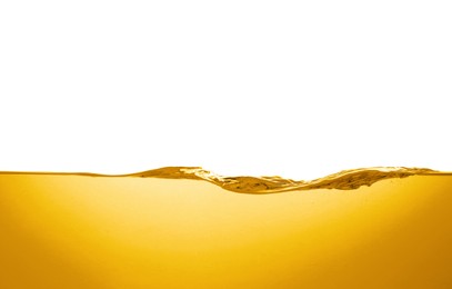 Image of Natural organic cooking oil on white background