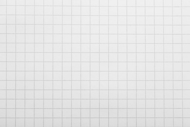 Photo of Checkered notebook sheet as background, top view