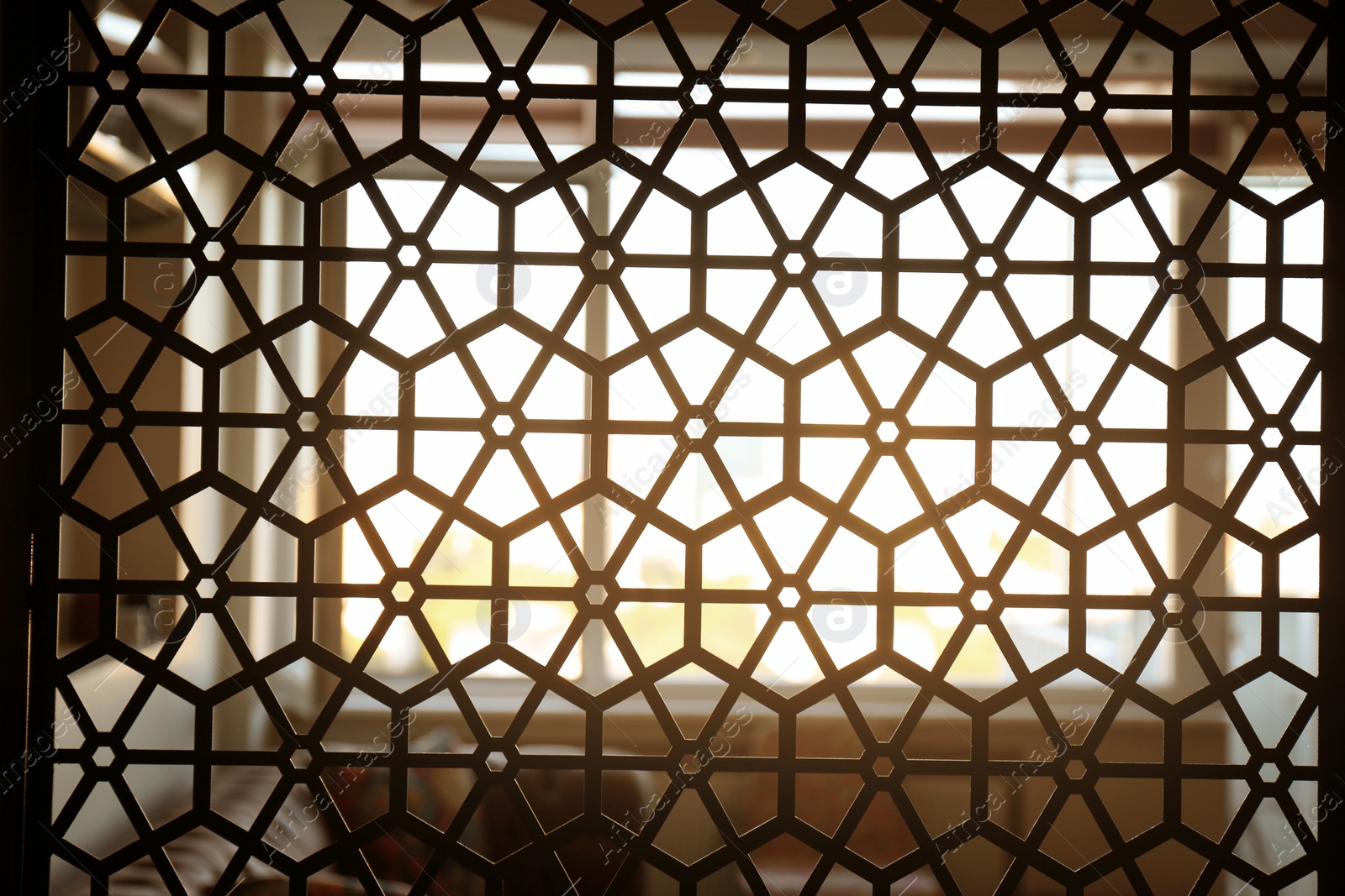 Photo of View of decorative divider in room interior