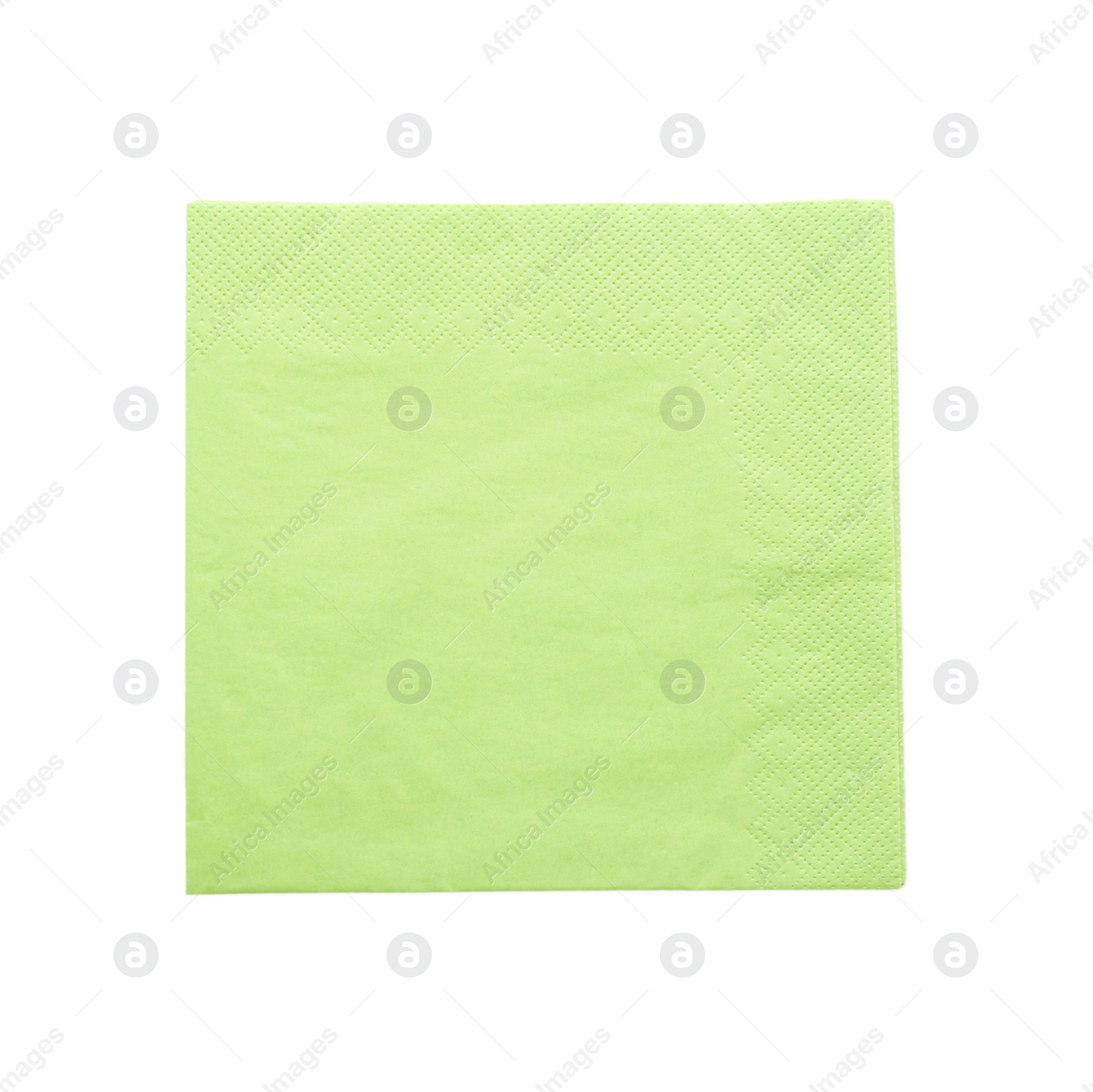 Photo of Clean paper napkin on white background, top view