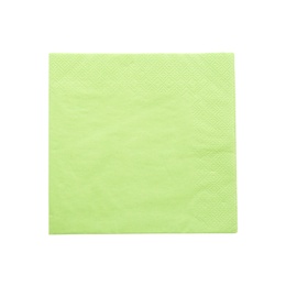 Clean paper napkin on white background, top view