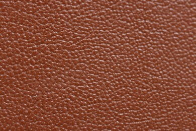 Brown natural leather as background, top view