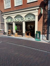 Photo of Leiden, Netherlands - August 28, 2022; Beautiful view of The Body Shop on city street