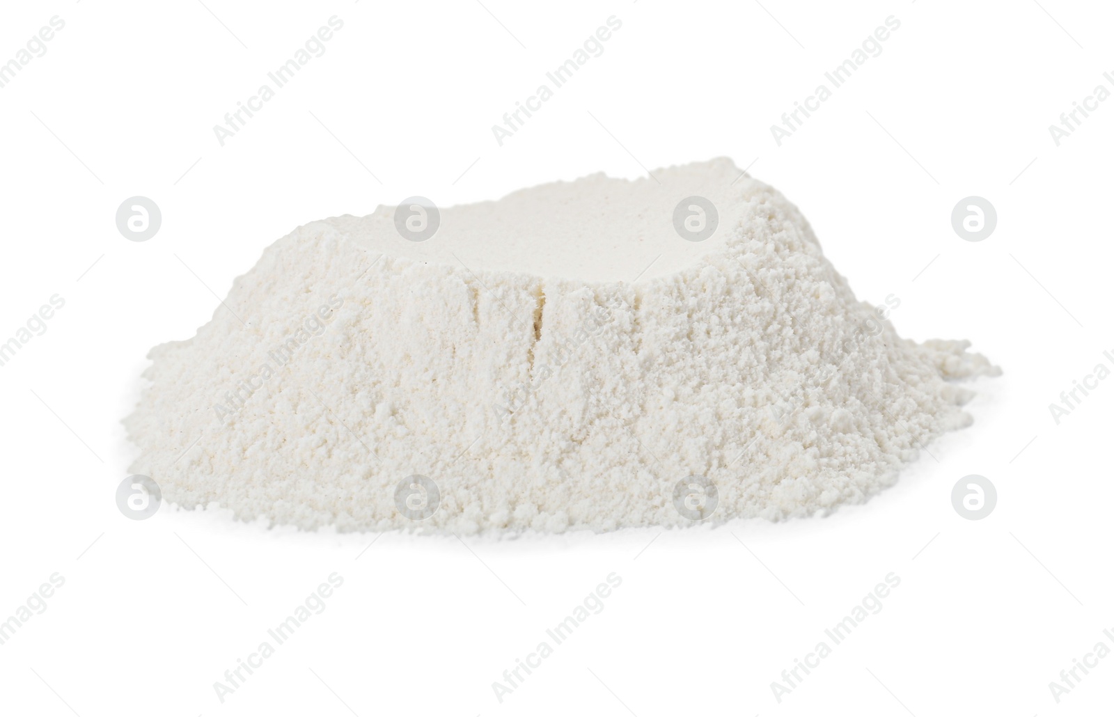 Photo of Pile of baking powder isolated on white