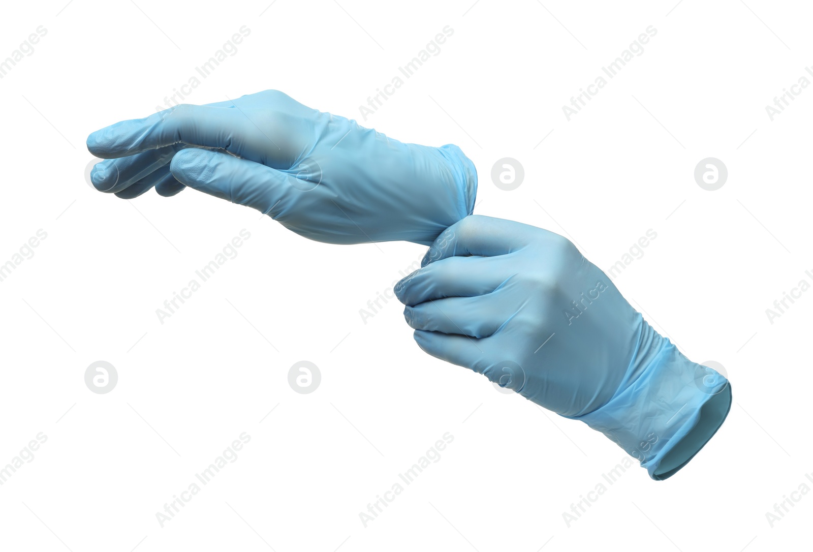 Image of Pair of medical gloves isolated on white