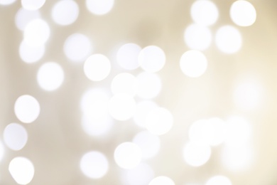 Photo of Blurred festive lights as background. Bokeh effect